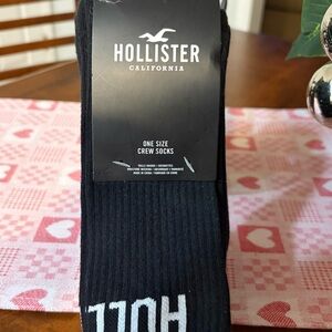Hollister Classic Black Crew Socks